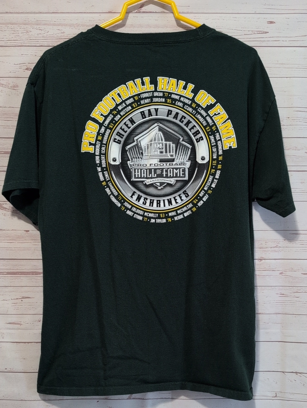 Green Bay Packers Pro Football Hall of Fame Enshrinees Short Sleeve T-Shirt Lg